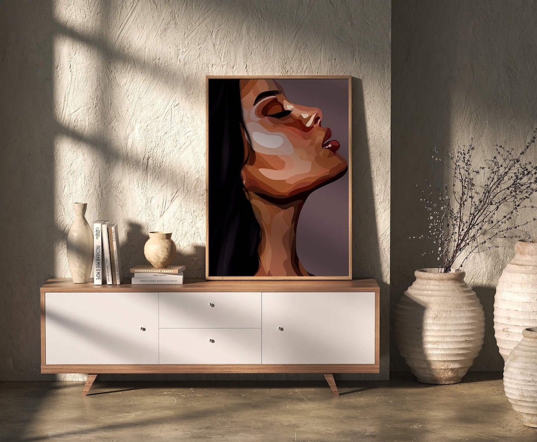 Wall Art - Illustration Print - Woman Portrait - Modern Wall Art ...
