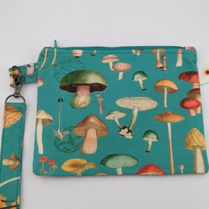 Mushroom Wristlet Wallet Clutch Cute Witchy Bag