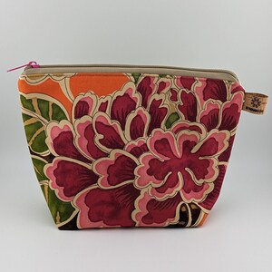 Bolsa grande com zíper floral - dupla face - bolsa de flores primavera verão