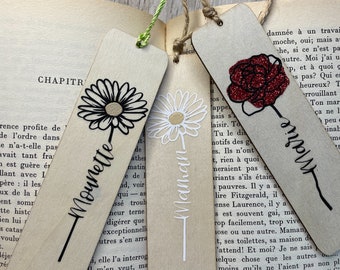 Marcapáginas de madera personalizado
