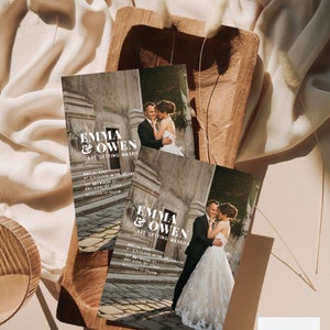Full Photo Save the Dates | Aesthetic Save the Dates | Simplistic Style | Stylish