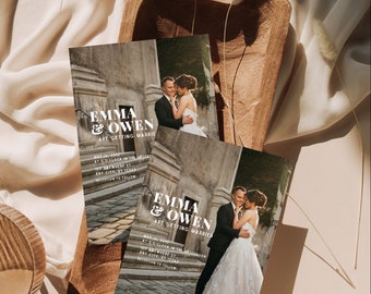 Full Photo Save the Dates | Aesthetic Save the Dates | Simplistic Style | Stylish