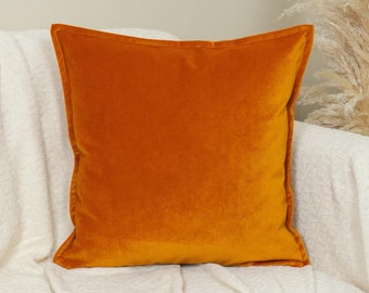 Luxus Samt Gebranntes Orange Kissenbezug, Samt Gebranntes Orange Kissenbezug, (Alle Größen)