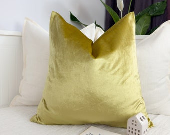 Housse de coussin en velours doré brillant, housses de coussin en velours doré (personnalisable dans toutes les tailles)