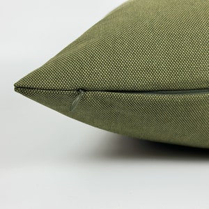 Linen Moss Green Pillow Cover, Upholstery Linen Moss Green Pillow-Cushion Covers All Sizes zdjęcie 3