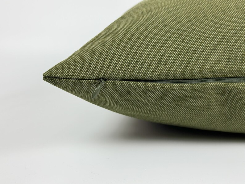 Linen Moss Green Pillow Cover, Upholstery Linen Moss Green Pillow-Cushion Covers All Sizes zdjęcie 3