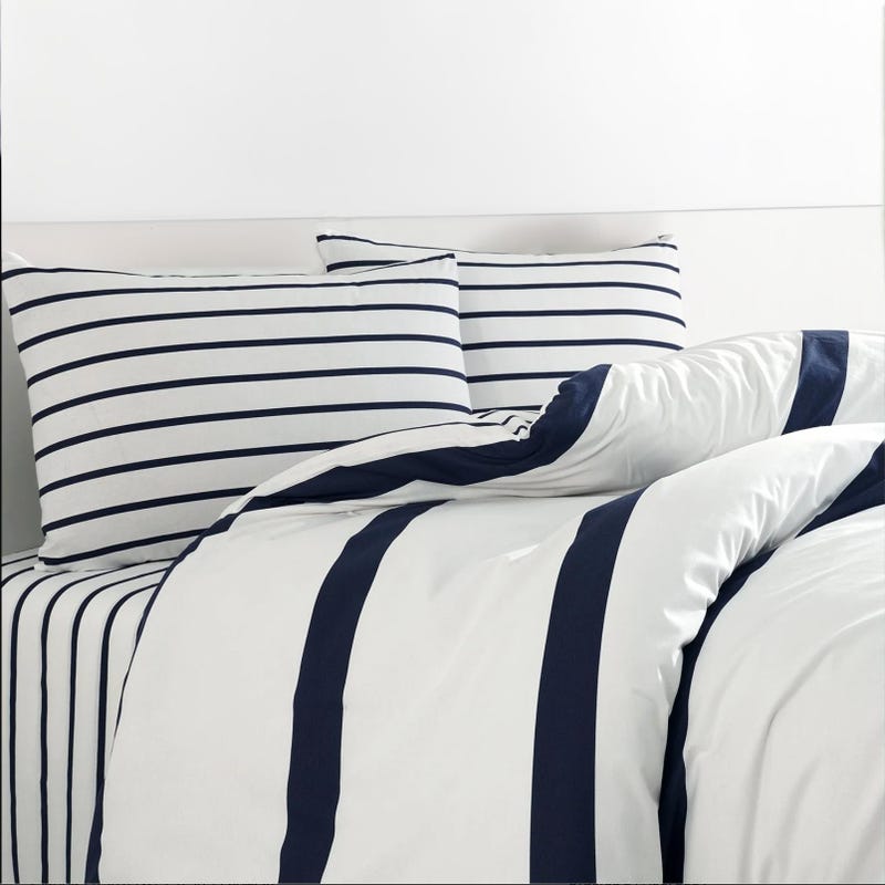 Navy White Bedding - Etsy