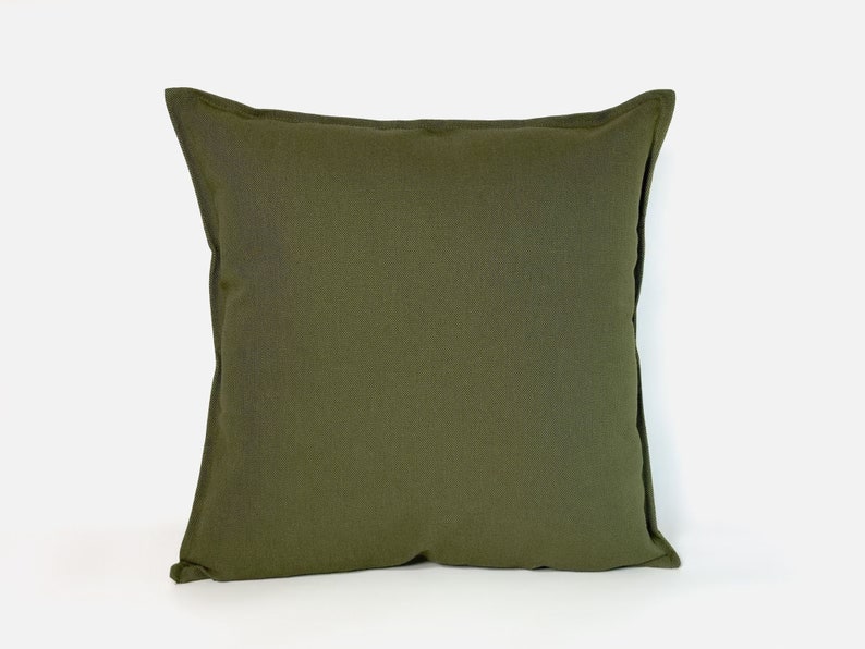 Linen Moss Green Pillow Cover, Upholstery Linen Moss Green Pillow-Cushion Covers All Sizes zdjęcie 5