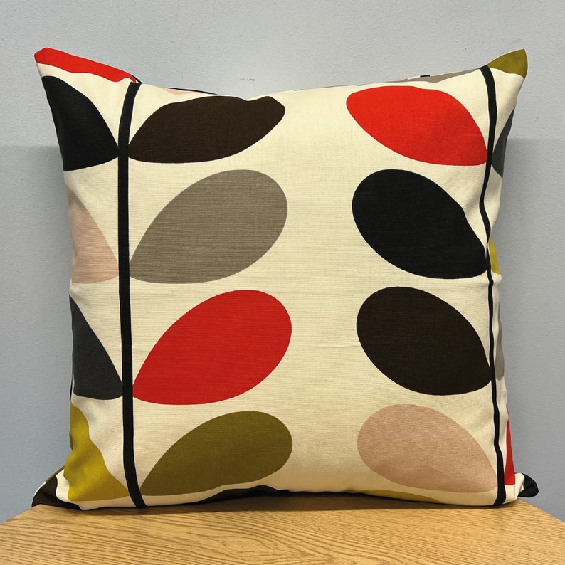Cotton Linen Scandinavian Style Linear Stem Cushion Covers , 16 Pattern 画像 8