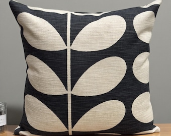 Slub Cotton Scandinavian Style Solid Stem Cushion Cover