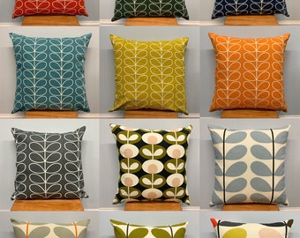 Cotton Linen Scandinavian Style Linear Stem Cushion Covers , 16 Pattern