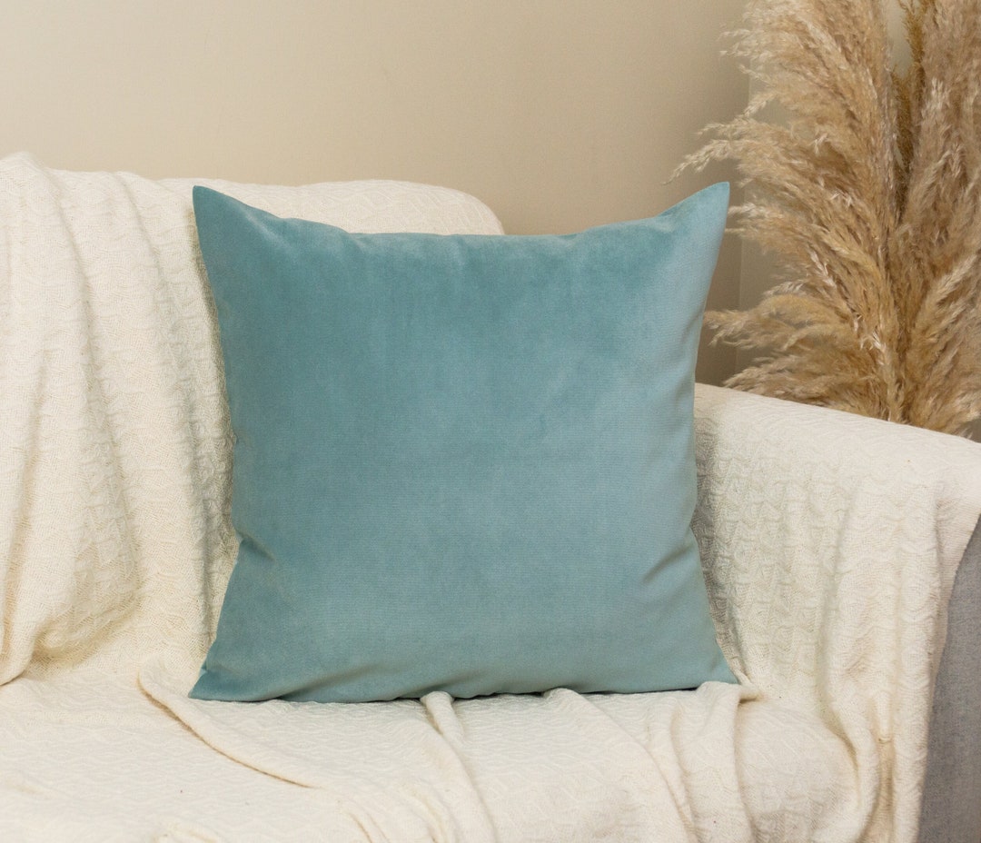 Velvet Mint Green Pillow Cover Mint Green Cushion Cover Home Etsy UK