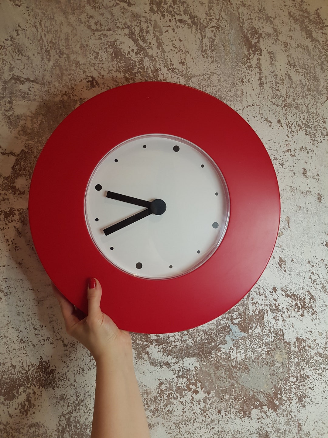 Reloj de pared IKEA Tajma vintage Diseñado por Hagberg y Hagberg,  1999 España