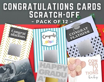 Graduation Congratulations Baby Scratch-off Cards | Pack of 12