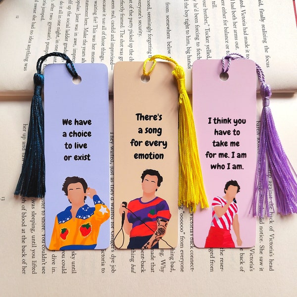 Harry styles inspired bookmarks, Harry styles Inspired merch, handmade bookmarks, bookish bookmarks, readers gift, book gift for book lovers