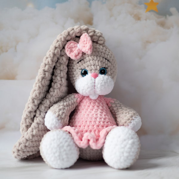 Crochet rabbit toy, Amigurumi bunny, Zajączek na szydełku, Maskotka, Zabawka na szydełku, Bunny, Króliczek, Pluszak