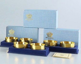 Pierre Forssell set of 2 24K plated cups in it's original packaging