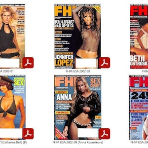 12 x Revistas FHM USA números anteriores 2000 y 2002 Descargas digitales PDF imagen 1