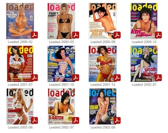 16x Loaded UK Magazines Exclusive back issues 2000, 2001, 2002 (Spreads & best bits only - not full magazine scans) - PDF Digital Download