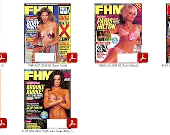 6x FHM USA Magazines back issues 2004 - PDF Digital Downloads