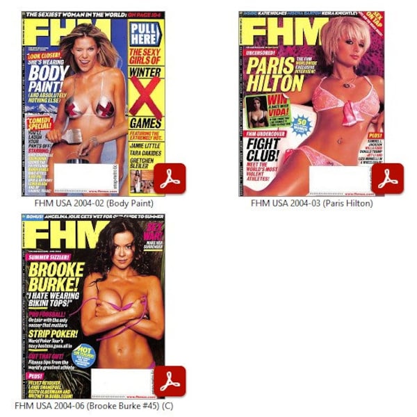 6x FHM USA Magazines números anteriores 2004 - Descargas digitales PDF