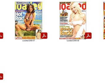 12xLoaded UK Magazines back Ausgaben 2008 & 2009 - PDF Digitale Downloads