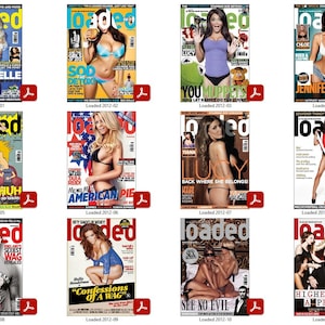 13x Loaded UK Magazines back issues 2012 - PDF Digital Downloads