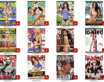 13x Loaded UK Magazines back issues 2012 - PDF Digital Downloads