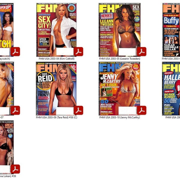 9x FHM USA Magazines back issues 2003 - PDF Digital Downloads