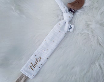 Personalized first name pacifier clip