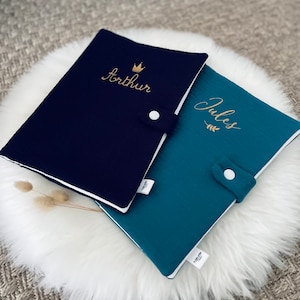 Protège carnet de santé personnalisé uni / cadeau naissance personnalisés