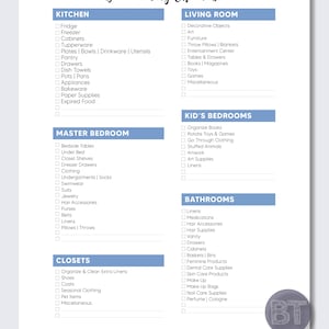 Declutter Checklist, Cleaning Checklist, Ultimate Cleaning Checklist ...