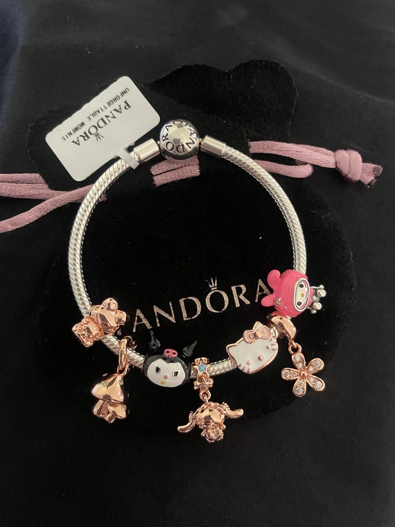 Pandora Bracelet With Kitty Themed Charms 
