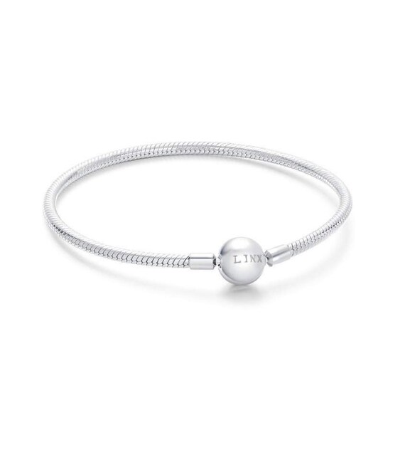 Bracciale a catena di serpente in argento sterling