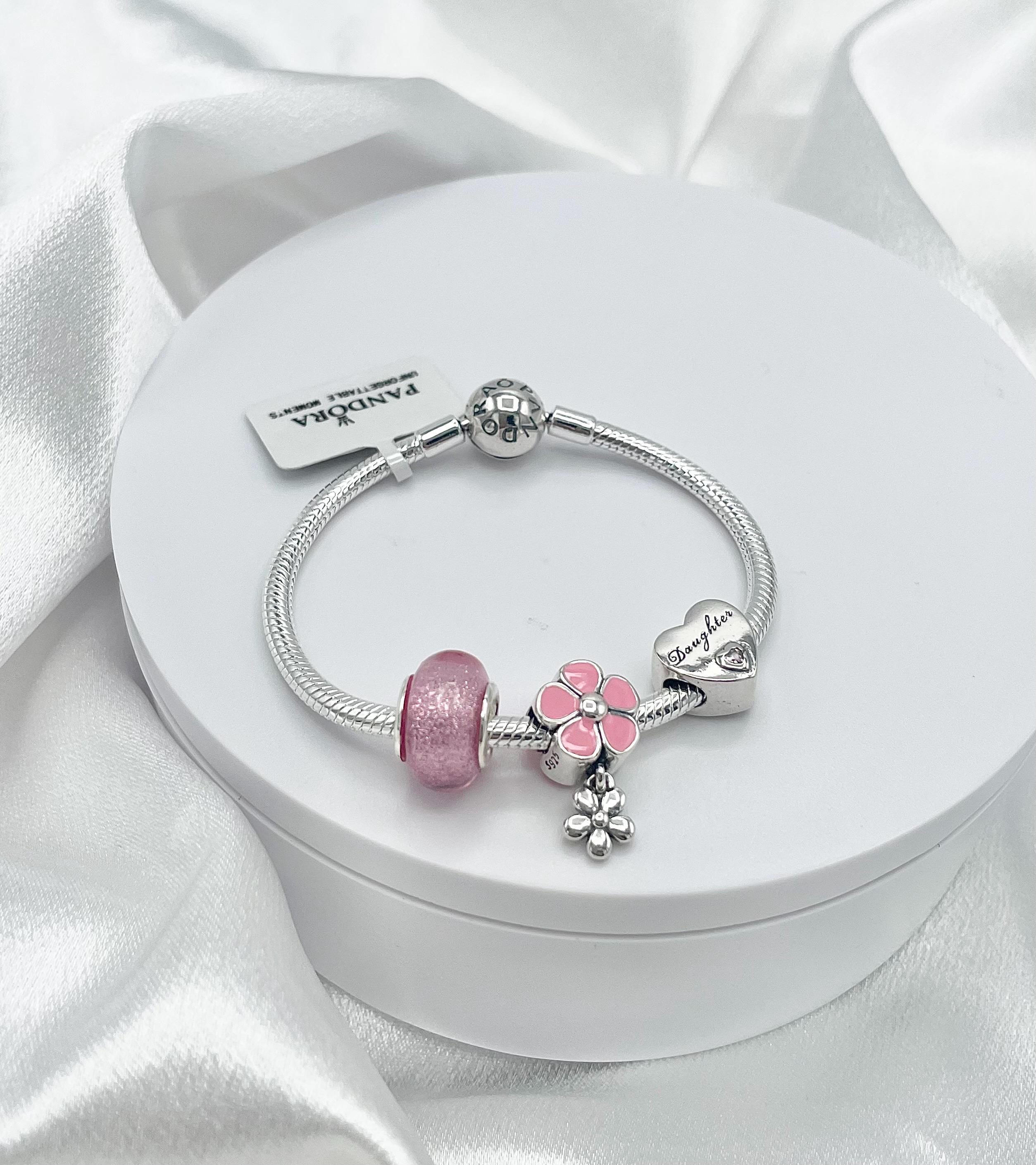 Pandora Bracelet With Pink Daughter Themed Charms - Etsy