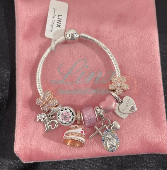 Linx Snake Chain Bracelet With Quinceanera 15th Birthday Themed