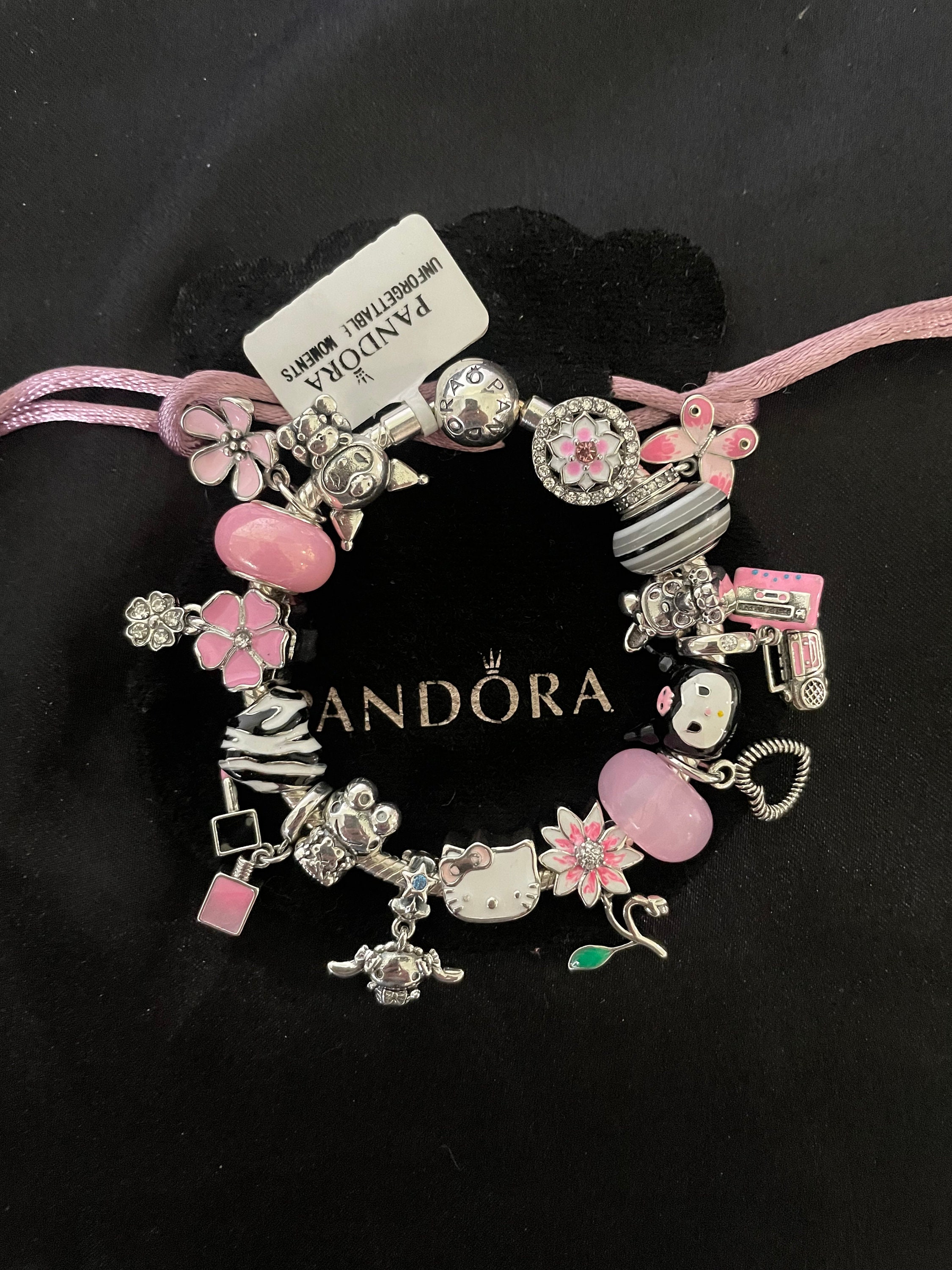 Pandora Bracelet With Kitty Themed Charms 