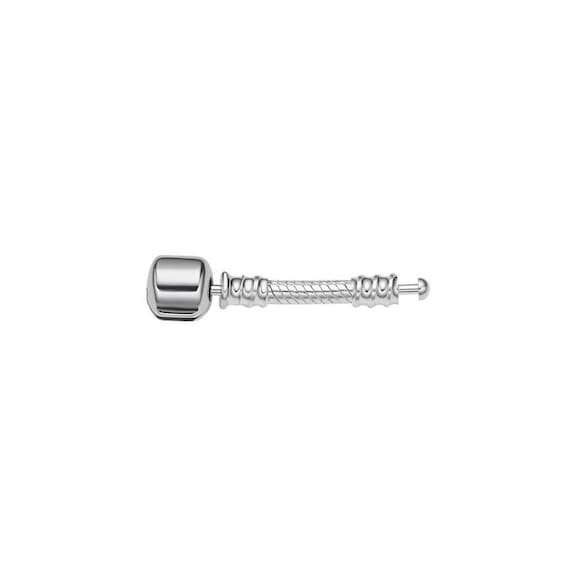 925 Sterling Silver Barrel Clasp Snake Chain Bracelet Extender for Charm Bracelet Multiple Sizes