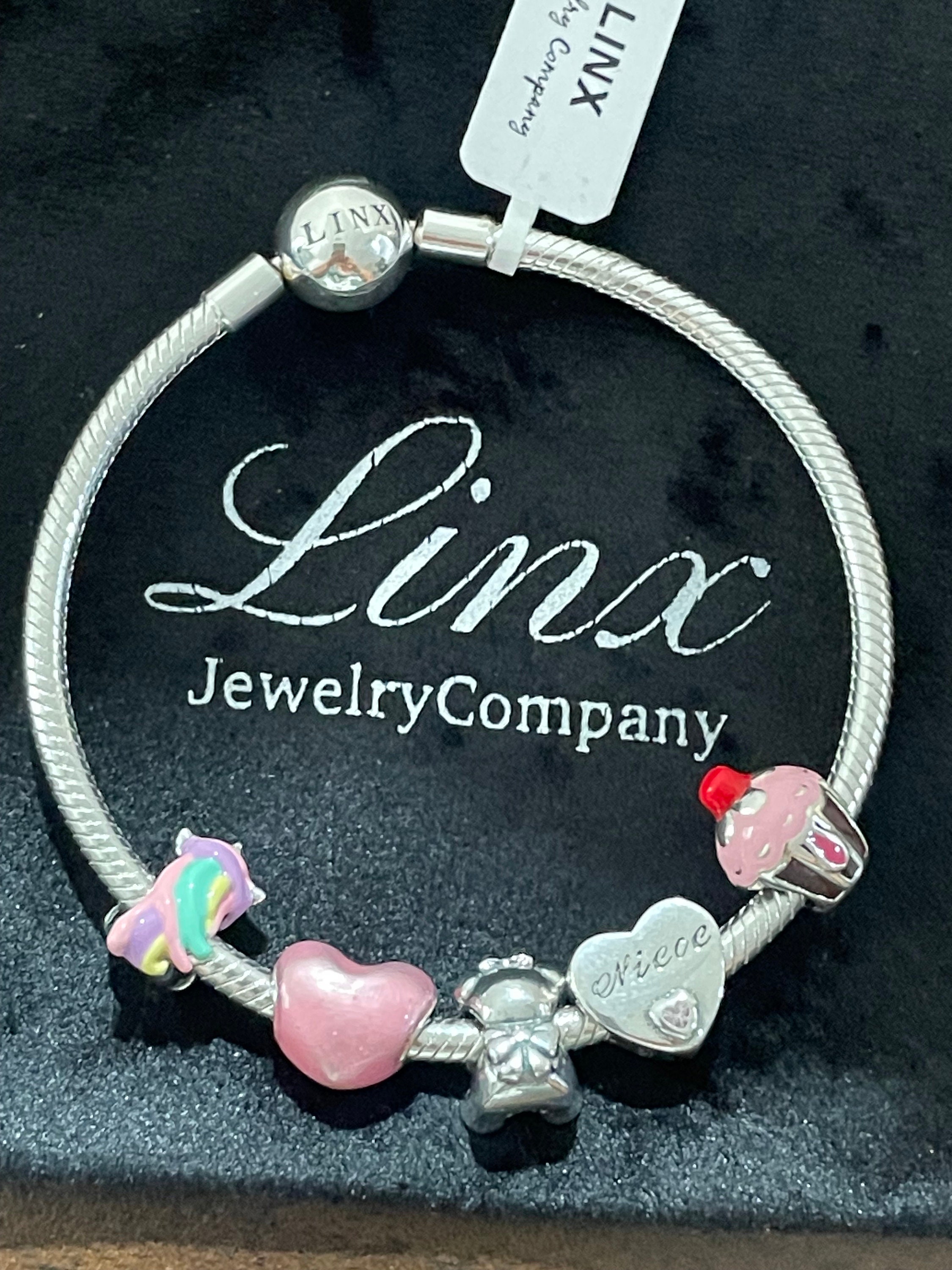 Bracciale In Pelle Rosa Con Ciondolo Nipote Per Ragazza - Gioiello Personalizzato Con Perline E Ciondoli, Regalo Di Compleanno, 16 Cm, Argento - 3
