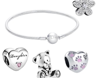 Linx Snake Chain Bracelet with Daughter Themed Charms