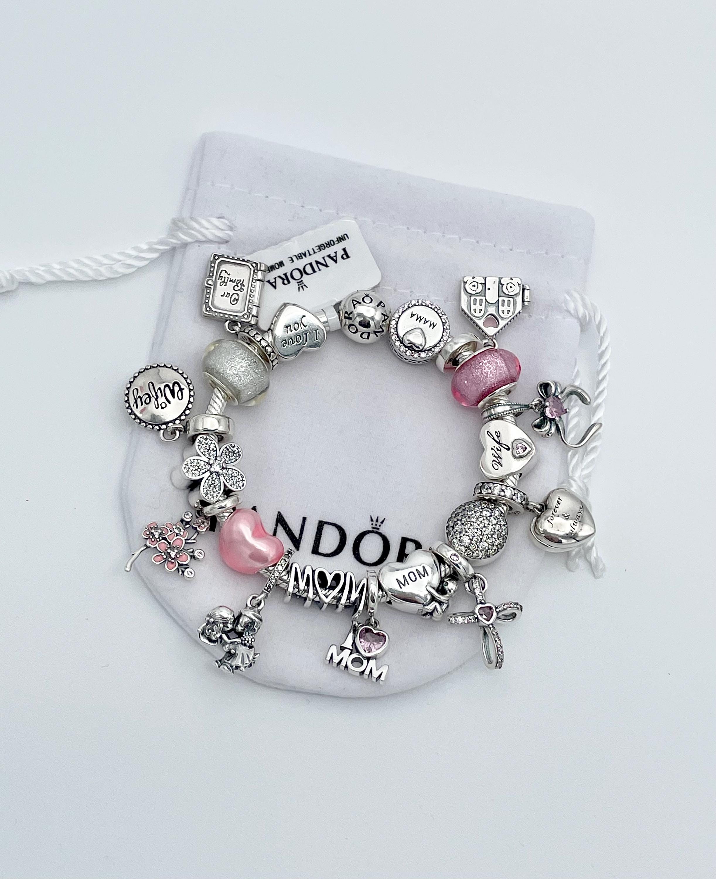 Pandora Charm Bracelet: Pink Religious Wife and Mom Theme - Etsy