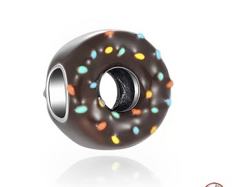 Chocolate Donut with Sprinkles Charm