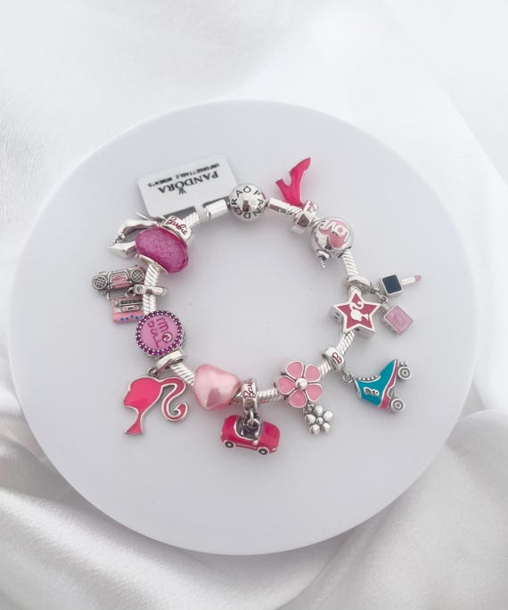Sterling Silver Pandora Pink And Silver Bracelet Mother And