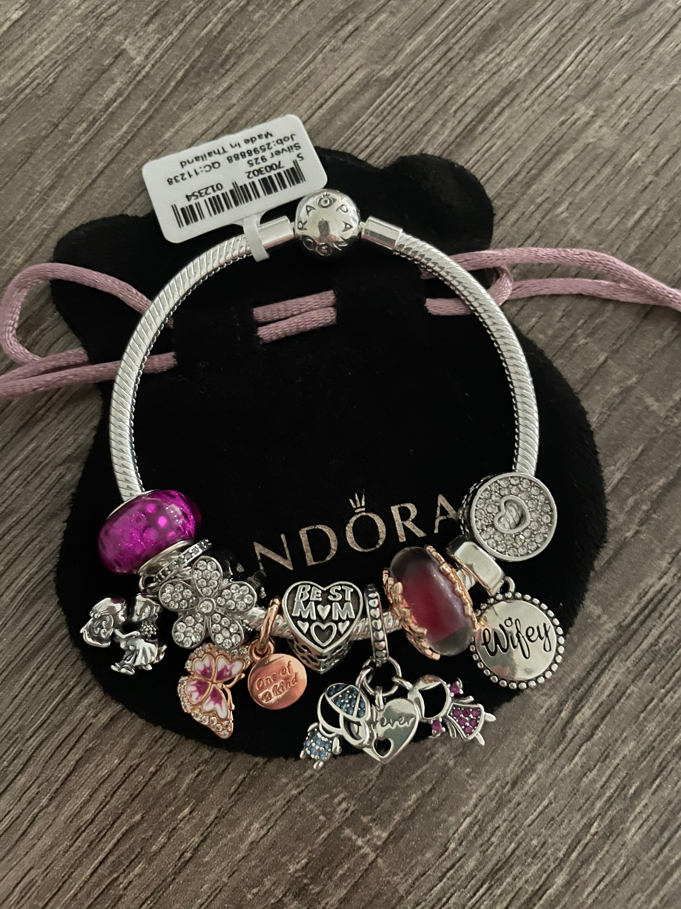 Pandora Bracelet With Wife Charms Themed and Etsy Mom 