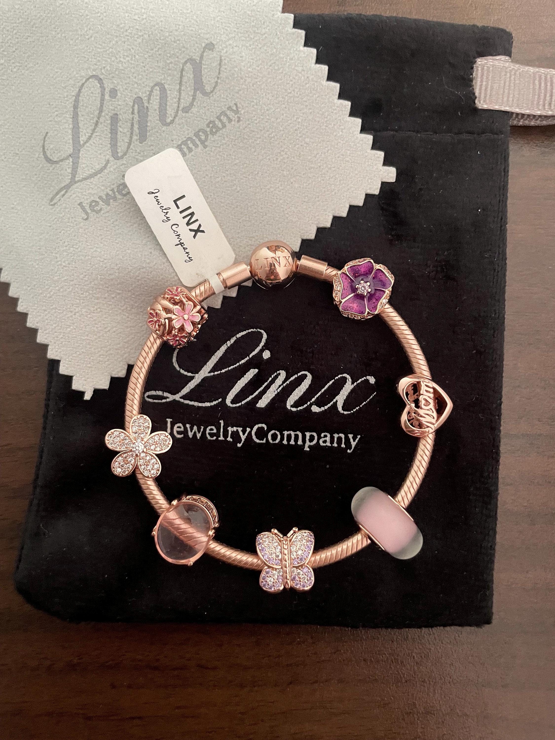 Linx Rose Gold Bracelet With Mom Themed Charms - Etsy display picture 1
