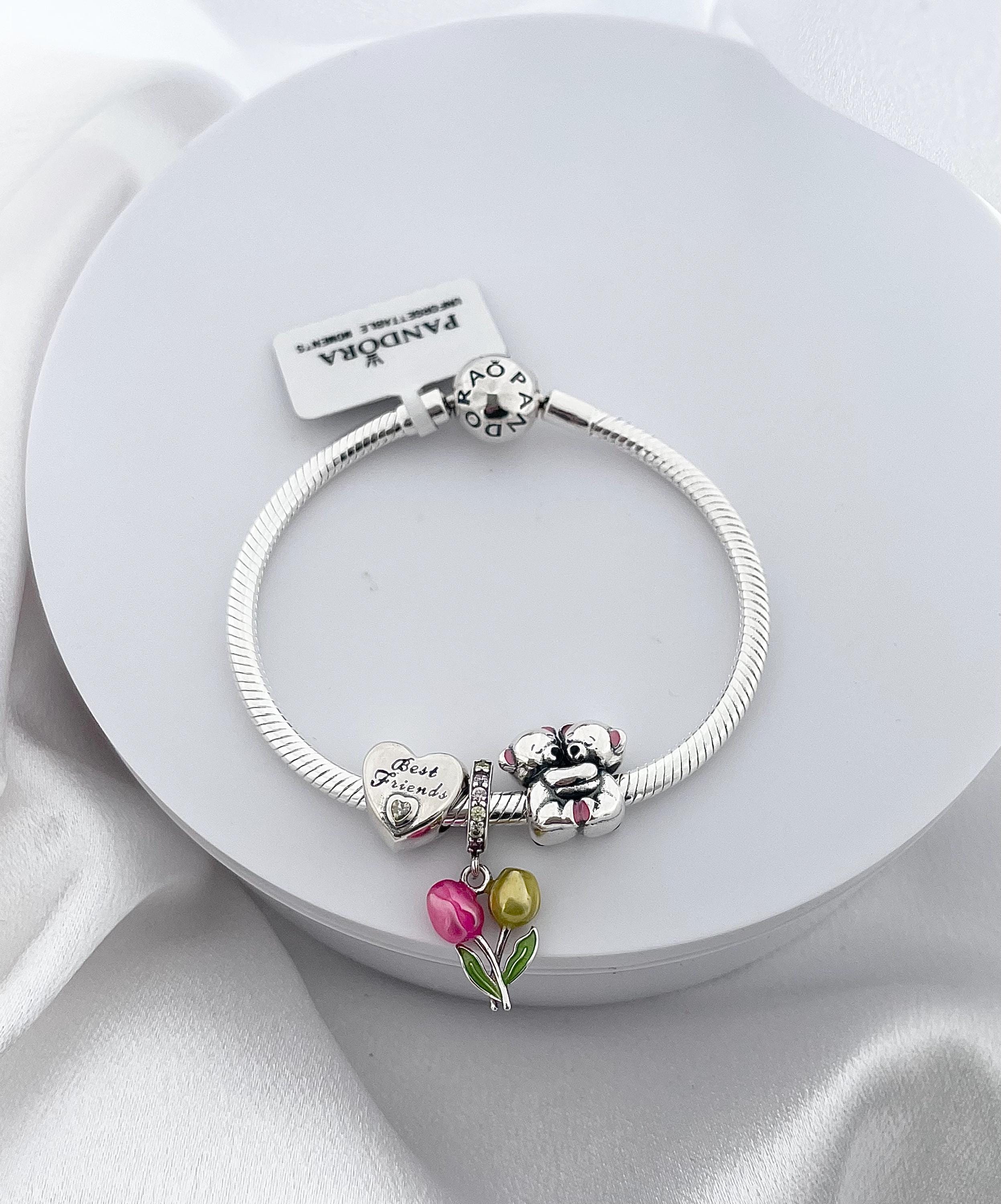 Pandora Bracelet With Best Friends Themed Charms - Etsy