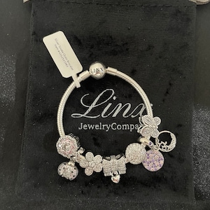Linx Schlangenketten-Armband mit funkelnden Zirkonia-Anhängern