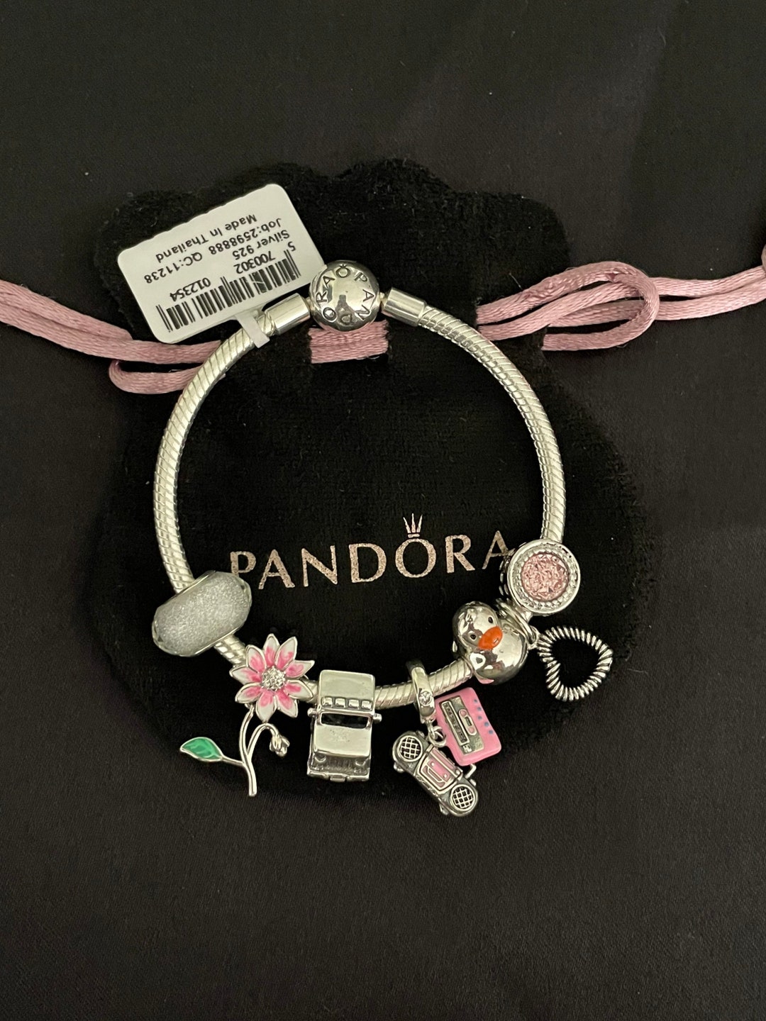 Pandora Bracelet With Pink Jeep Themed Charms - Etsy