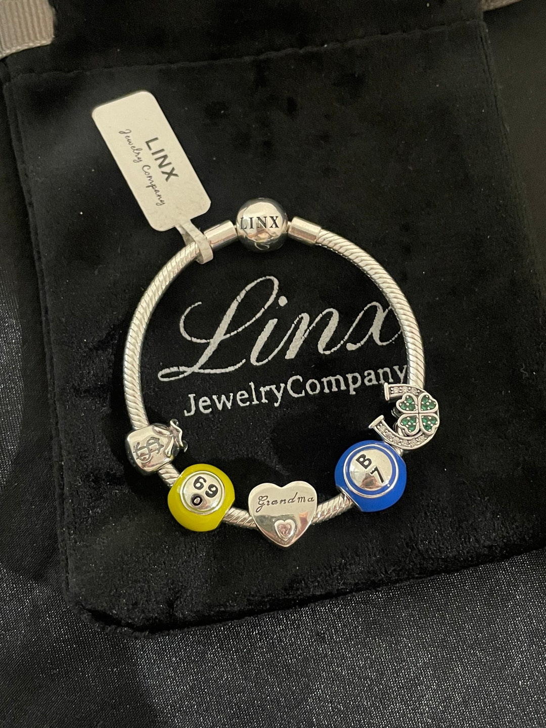 Linx Charm Bracelet With Bingo Grandma Themed Charms Etsy