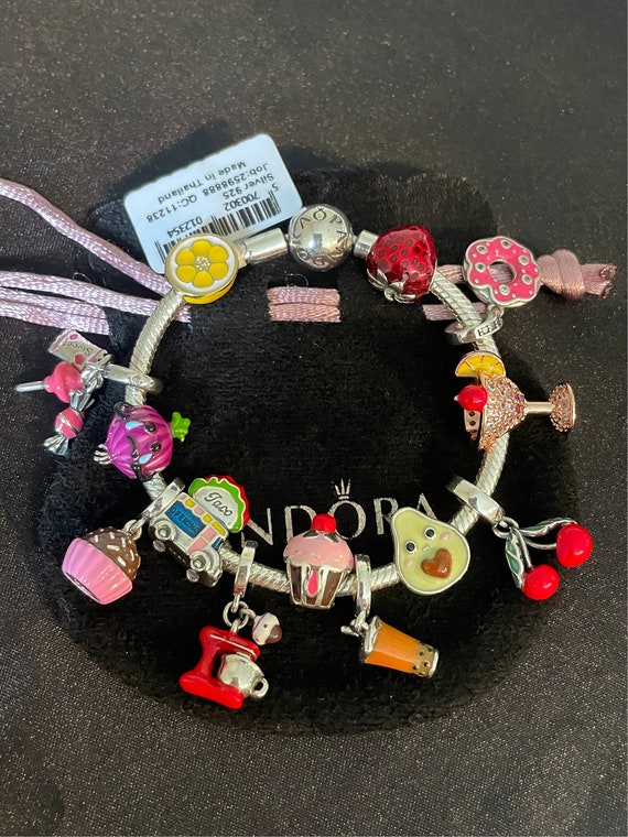 Pandora Bracelet With Kitty and Friends Themed Charms 